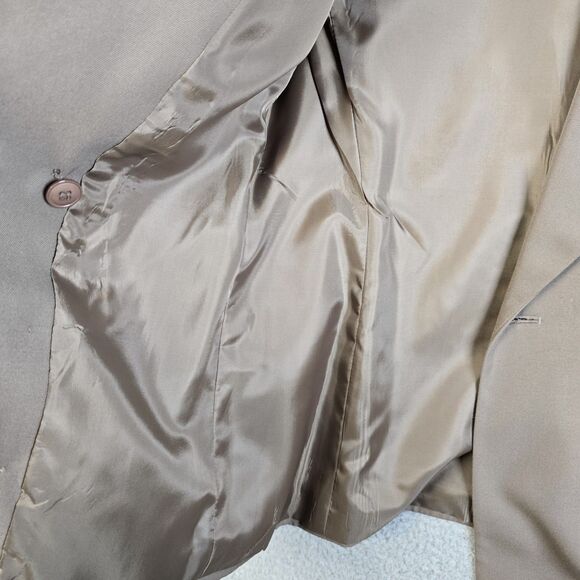 Kasper ASL Taupe Double Breasted Blazer Shawl Collar Size 6 Classic Workwear 90s - Picture 10 of 13